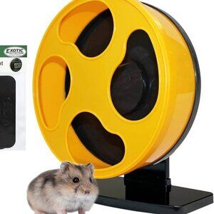 Exotic Nutrition 9” yellow silent runner wheel for hamsters